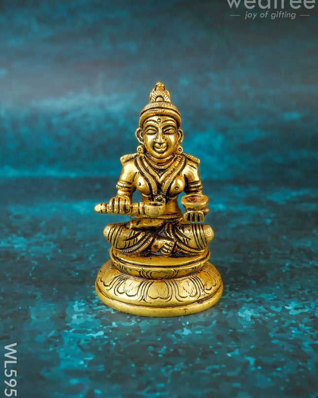 Brass Annapoorani Idol - 4 inch - WL5951 - Brass Figurines
