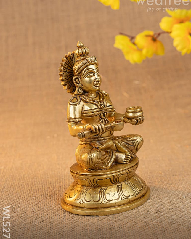 Brass Annapoorani Idol - 6 inch - WL5279 - Brass Figurines
