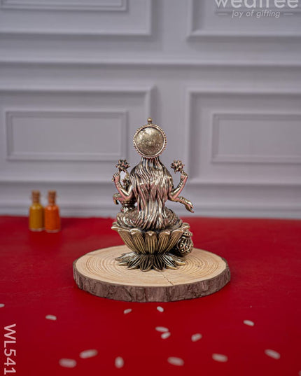 Brass Antique Lakshmi Idol - 4 inch - WL5413 - Brass Antique