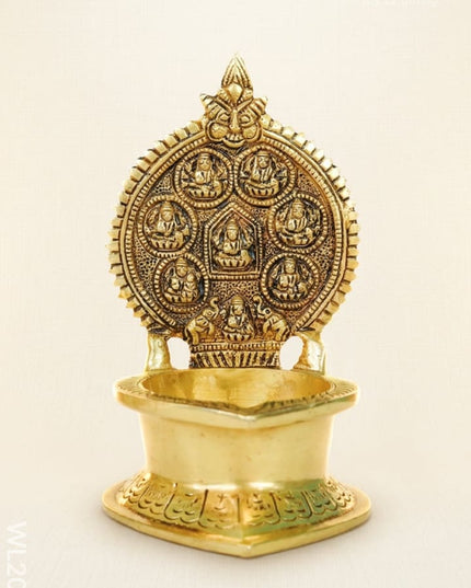 Brass Ashtalakshmi Diya - WL2082 - Brass Diya