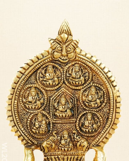 Brass Ashtalakshmi Diya - WL2082 - Brass Diya