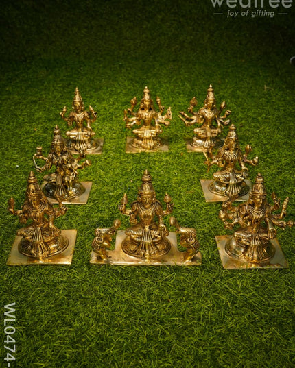 Ashtalakshmi Idols - Wl0474 Black Antique Brass Figurines