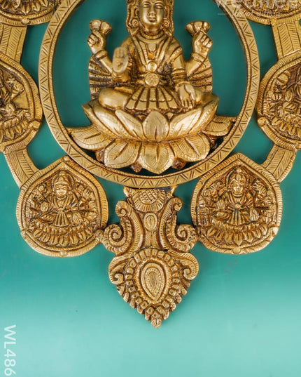 Brass Ashtalakshmi Wall Hanging - 12 inch - WL4863 Brass Wall Hanging
