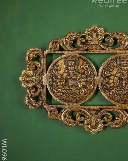 Brass Ashtalakshmi Wall Hanging - Brown Antique Finish Wl0963