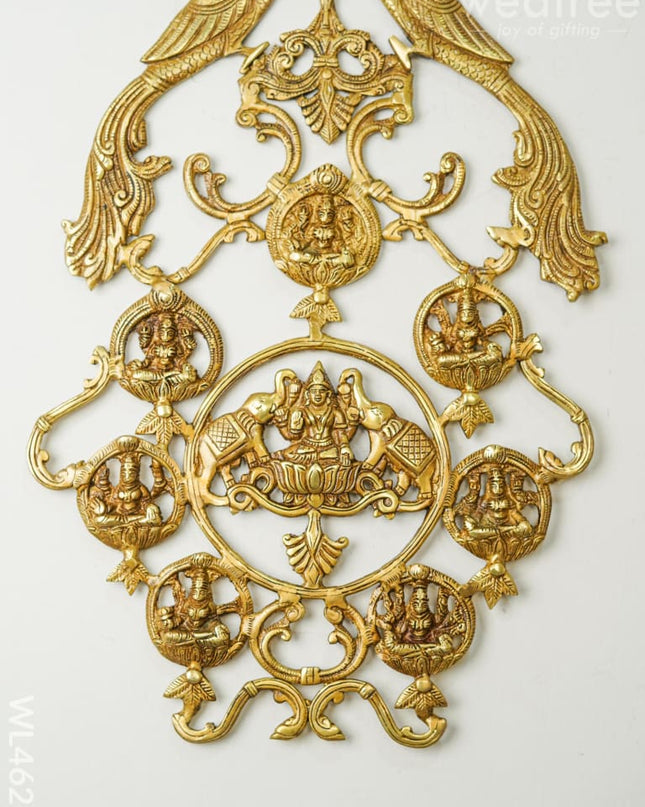 Brass Ashtalakshmi Wall Hanging - WL4629 - Brass Wall Hanging