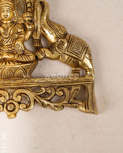 Brass Ashthalakshmi Wall Hanging - 8 inch - WL5142 Brass Wall Hanging