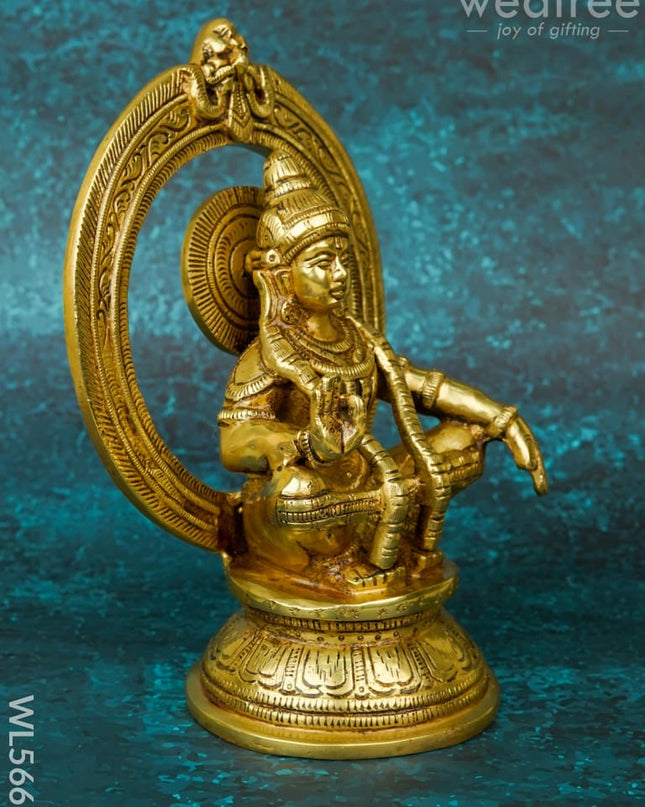 Brass Ayyapan Idol - 8 inch - WL5661 - Brass Figurines