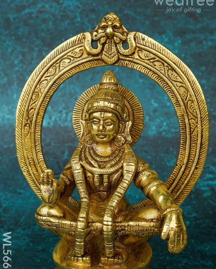 Brass Ayyapan Idol - 8 inch - WL5661 - Brass Figurines