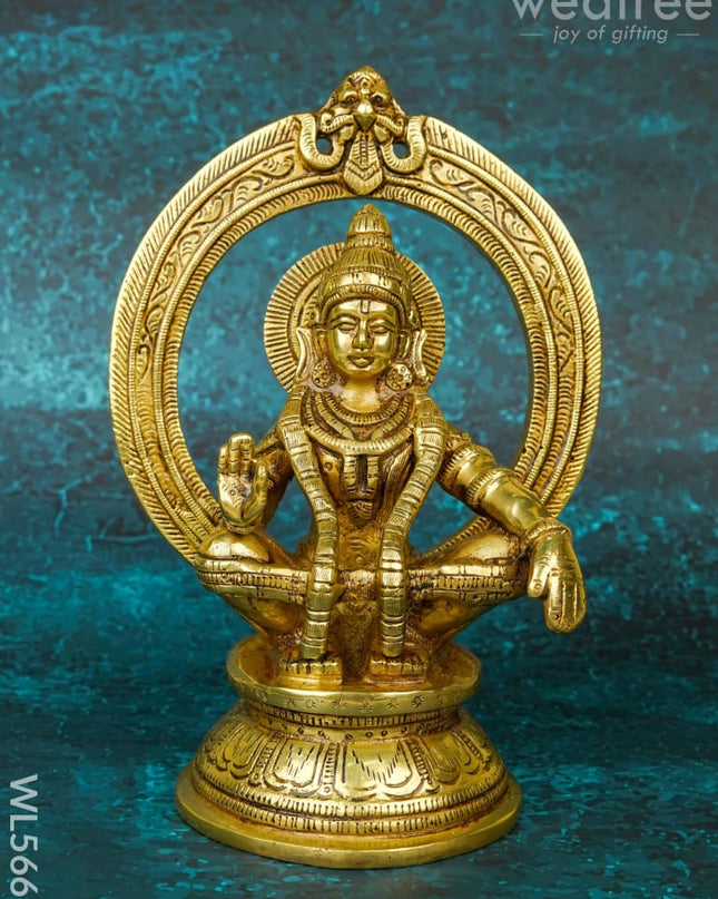 Brass Ayyapan Idol - 8 inch - WL5661 - Brass Figurines