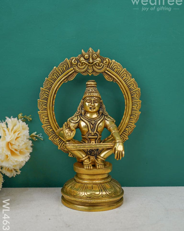 Brass Ayyappan Idol - WL4630 - Brass Figurines
