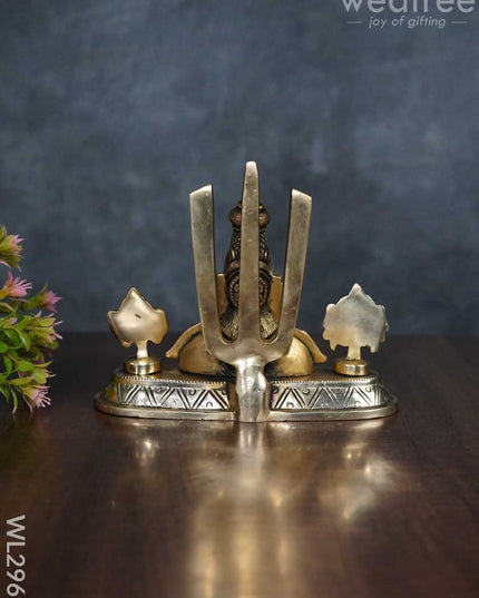 Brass Balaji Idol With Shank-Chakra-Nama - Wl2969 Figurines