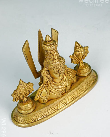 Brass Balaji Idol With Shank-Chakra-Nama - Wl2969 Figurines