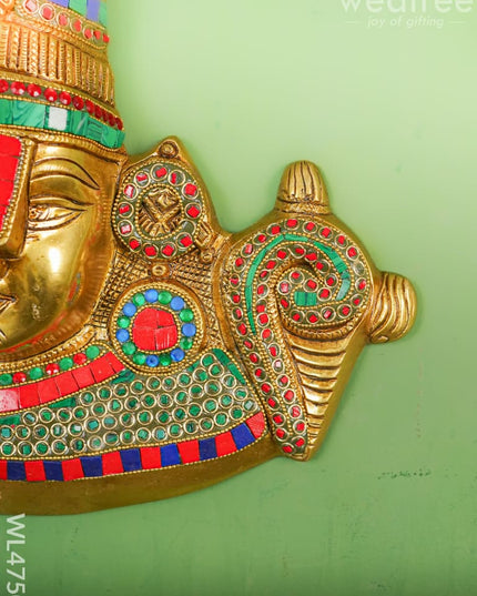 Brass Balaji Stone & Tile Work Wall Hanging - 14 Inch Wl4750