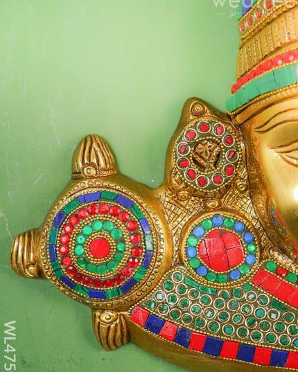 Brass Balaji Stone & Tile Work Wall Hanging - 14 Inch Wl4750