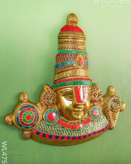 Brass Balaji Stone & Tile Work Wall Hanging - 14 Inch Wl4750