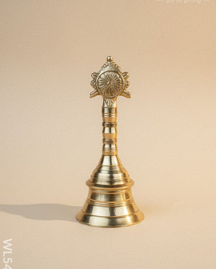Brass Bell with Chakra - 6 inch - WL5481 - Brass Utility