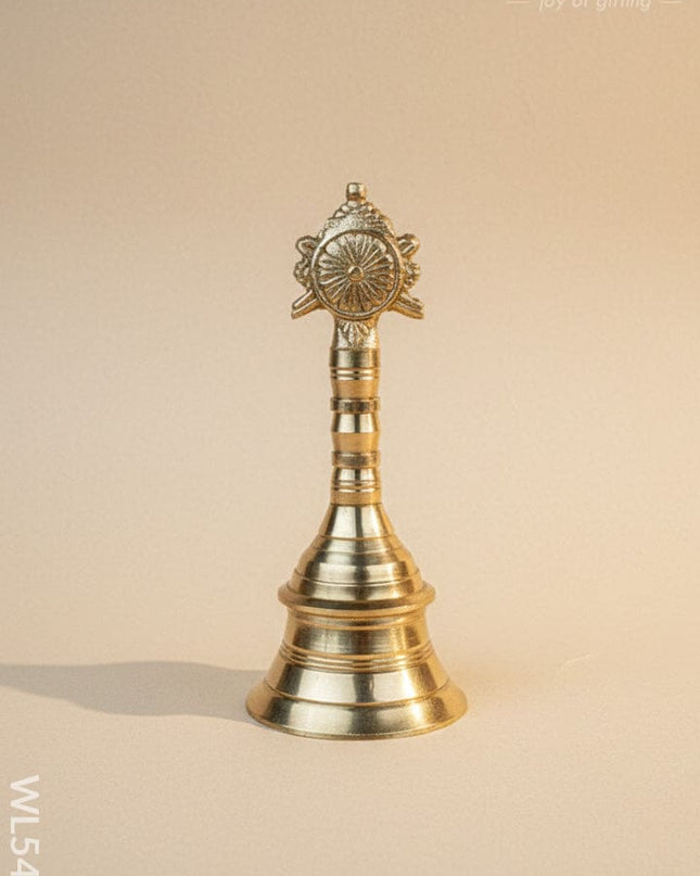 Brass Bell with Chakra - 6 inch - WL5481 - Brass Utility