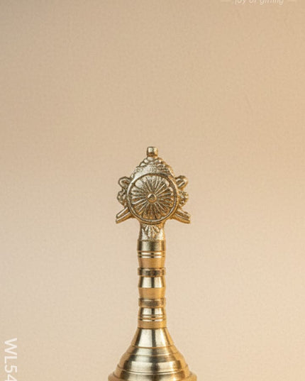 Brass Bell with Chakra - 6 inch - WL5481 - Brass Utility