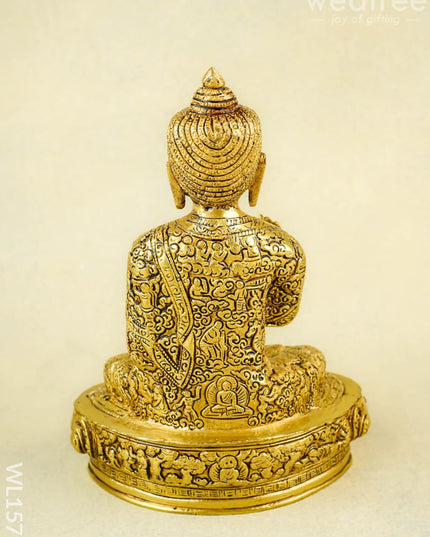 Brass Buddha Blessing Idol - WL1573 - Brass Figurines