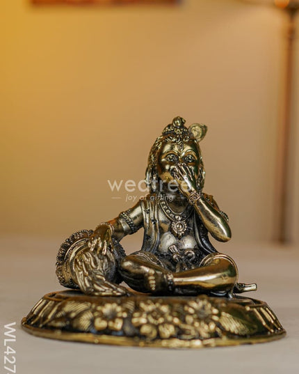 Brass Antique Butter Krishna - Wl4274 Figurines