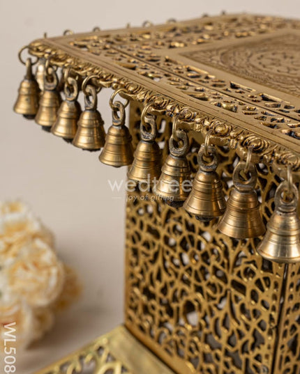 Brass Chowki with Bells - WL5084 Brass Antique