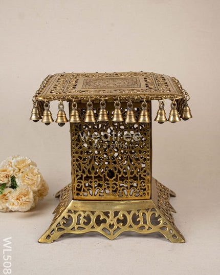 Brass Chowki with Bells - WL5084 Brass Antique