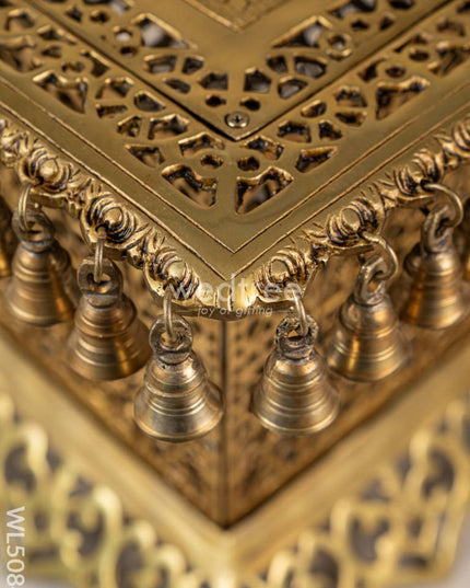 Brass Chowki with Bells - WL5084 Brass Antique