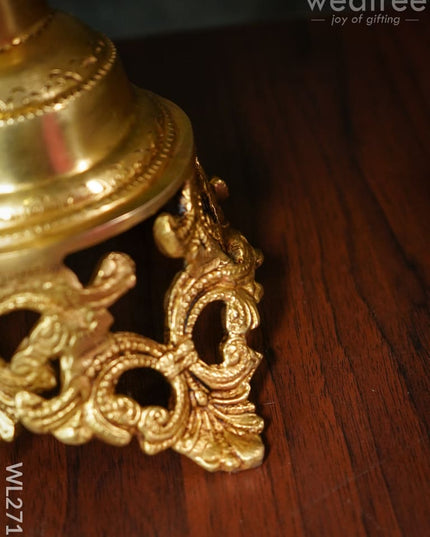 Brass Chowki With Hanging Bells - Wl2711 Pooja Utility