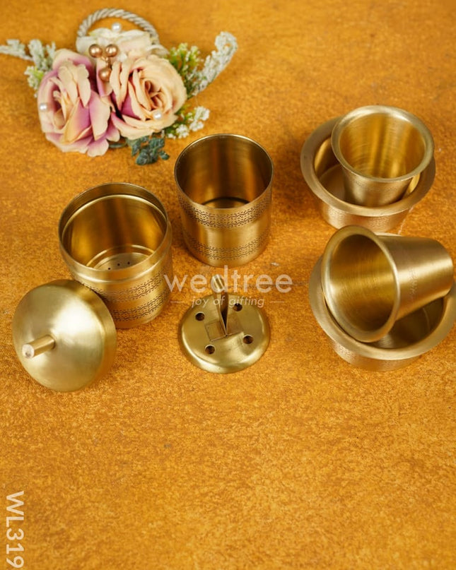 Brass Coffee Filter With Dabara Set - Wl3192 Utility
