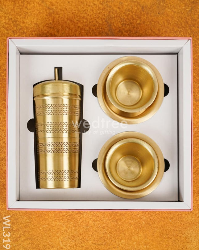 Brass Coffee Filter With Dabara Set - Wl3192 Utility
