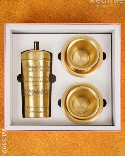 Brass Coffee Filter With Dabara Set - Wl3192 Utility