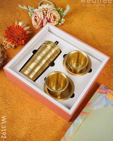 Brass Coffee Filter With Dabara Set - Wl3192 Utility