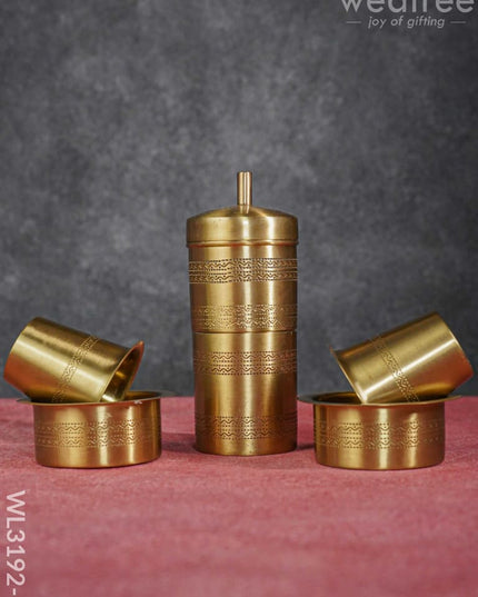 Brass Coffee Filter With Dabara Set - Wl3192 Utility