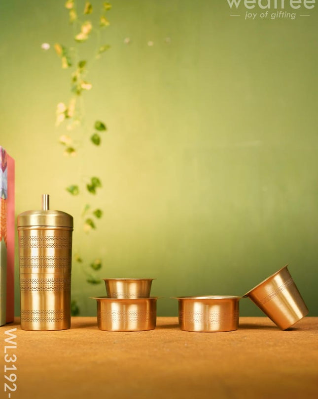 Brass Coffee Filter With Dabara Set - Wl3192 Utility