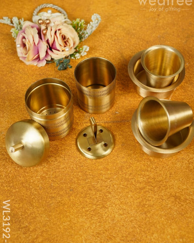 Brass Coffee Filter With Dabara Set - Wl3192 Utility