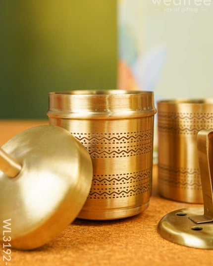 Brass Coffee Filter With Dabara Set - Wl3192 Utility