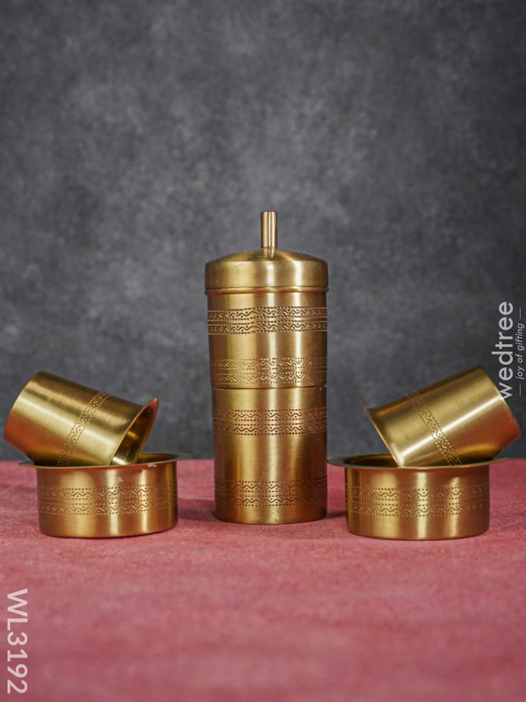 Brass Coffee Filter With Dabara Set - Wl3192 Utility