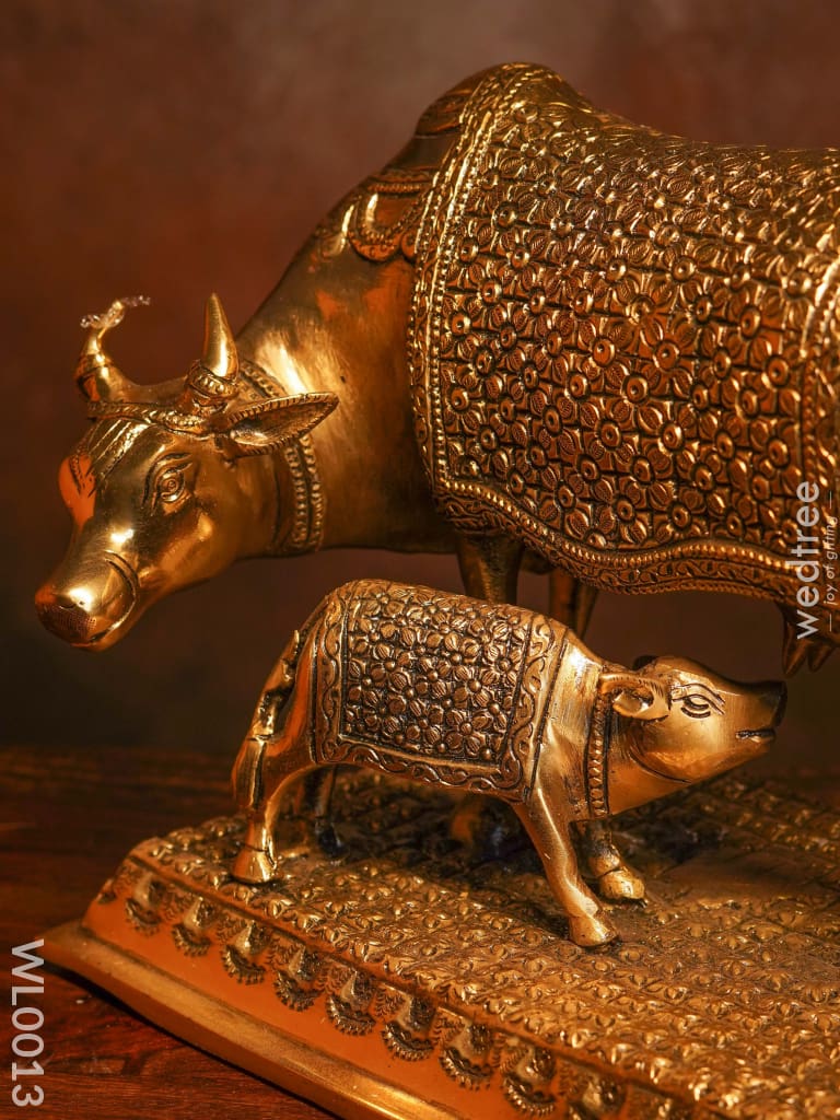 Brass Cow And Calf - Wl0013 Figurines