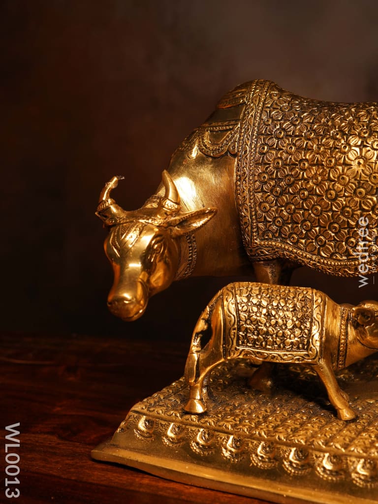 Brass Cow And Calf - Wl0013 Figurines