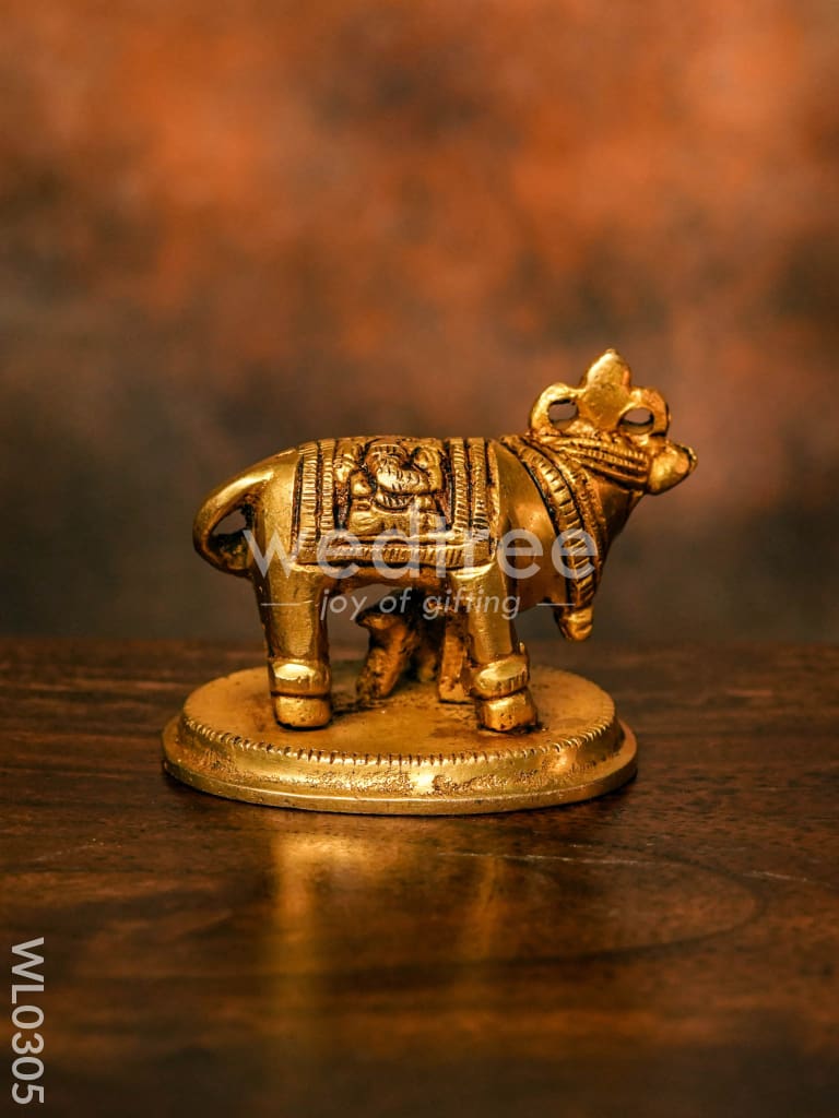 Brass Cow And Calf - Wl0305 Figurines