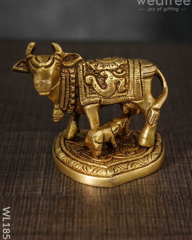 Brass Cow And Calf - Wl1854 Figurines