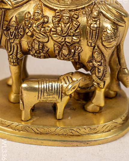 Brass Cow and Calf - WL3368 Brass Figurines