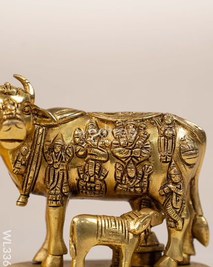 Brass Cow and Calf - WL3368 Brass Figurines