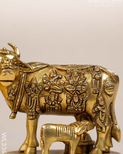 Brass Cow and Calf - WL3368 Brass Figurines