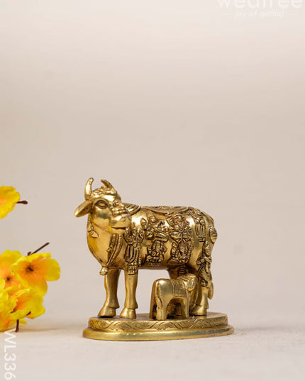 Brass Cow and Calf - WL3368 Brass Figurines