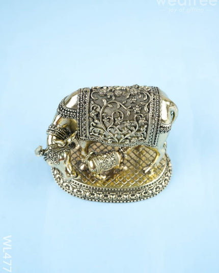 Brass Cow & Calf Idol - WL4772 - Brass Antique