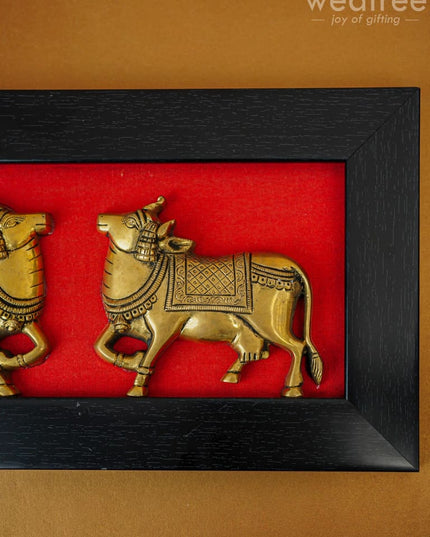 Brass Cow Wall Hanging - Set Of 2 Wl3925