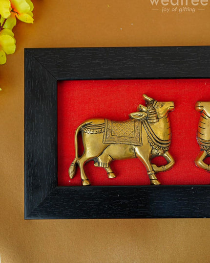 Brass Cow Wall Hanging - Set Of 2 Wl3925