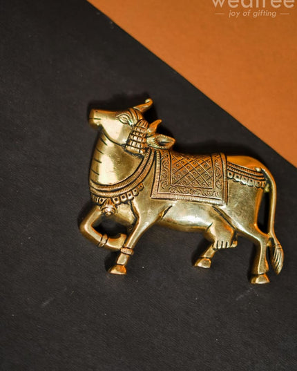 Brass Cow Wall Hanging - Set Of 2 Wl3925