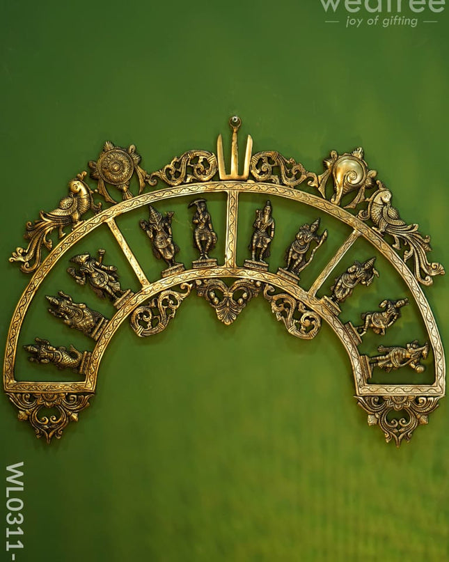 Brass Dasavathar Arch - Wl0311 Black Figurines
